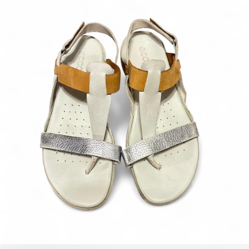 Ecco Women's Silver and Brown Sandals